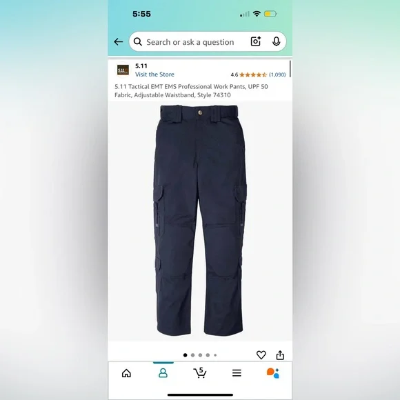 5.11 Tactical Navy BDU Pants - Picture 4 of 5